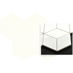 PARADYZ PAR uniwersalna mozaika prasowana bianco paradyz romb hexagon 20,4x23,8 g1