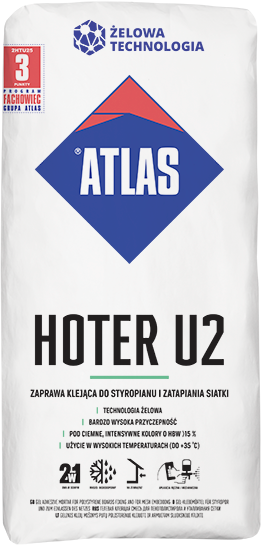 ATLAS Hoter U2 - zaprawa klejąca do styropianu i zatapiania siatki 25 kg