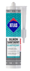 ATLAS Silikon sanitarny elastyczny 136 srebrny 280ml