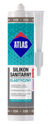 ATLAS Silikon sanitarny elastyczny 036 ciemnoszary 280ml