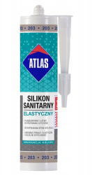 ATLAS Silikon sanitarny elastyczny 203 stalowy 280ml