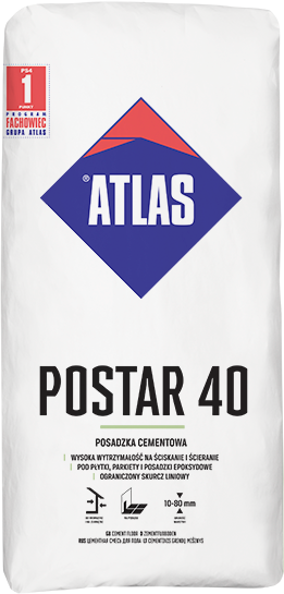 ATLAS Postar 40 - zaprawa do tradycyjnych wylewek 25 kg