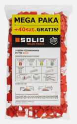 SOLID Klipsy 1,5mm system poziomowania płytek 400szt.+40 szt GRATIS