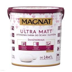 MAGNAT Lateksowa farba do ścian Ultra Matt biała 2,5L