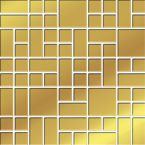CERAMIKA BIANCA gold glass mosaic 25x25 g1