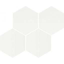 CERAMIKA COLOR hexagon white glossy mosaic g1 21x26 szt